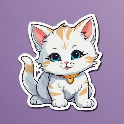 cat vector,cartoon cat,calico cat,clipart sticker,blossom kitten,turkish angora,cute cat,kawaii patches,little cat,white cat,animal stickers,cat kawaii,ginger kitten,cat-ketch,breed cat,kitten,kitty,doodle cat,kawaii animal patches,capricorn kitz,Unique,Design,Sticker