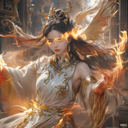 qianwen,qingyi,jianyin,diaochan,fire angel,flame spirit