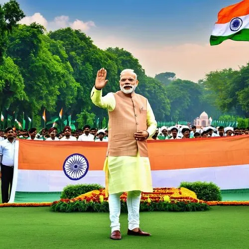 August 15 Independence day celebrations with prime minister narendra modi ji with roger architects, 78th India celebrations india ,redfort flag hosting with lots of love from the country of Indians pe