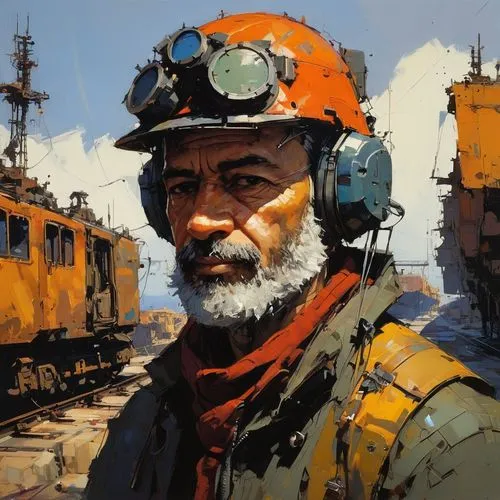 engineman,trainman,miner,railroader,engineer,enginemen,trainspotters,bnsf,vendor,petrov,brakeman,scrap collector,zissou,autoworker,railworkers,postapocalyptic,railwayman,priestman,mcartor,dockworker,Conceptual Art,Sci-Fi,Sci-Fi 01