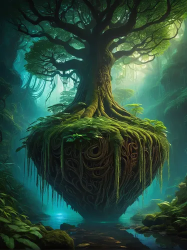 celtic tree,the roots of trees,rooted,tree and roots,dragon tree,tree of life,tree's nest,uprooted,roots,magic tree,tree trunk,forest tree,strange tree,sacred fig,flourishing tree,druid grove,old tree,tree mushroom,dryad,druid stone,Conceptual Art,Sci-Fi,Sci-Fi 20