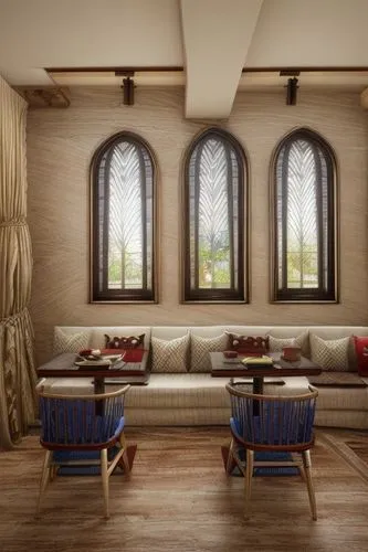 wooden windows,3d rendering,sitting room,livingroom,living room,wooden beams,patterned wood decoration,wood window,family room,home interior,dining room,breakfast room,inverted cottage,penthouse apart