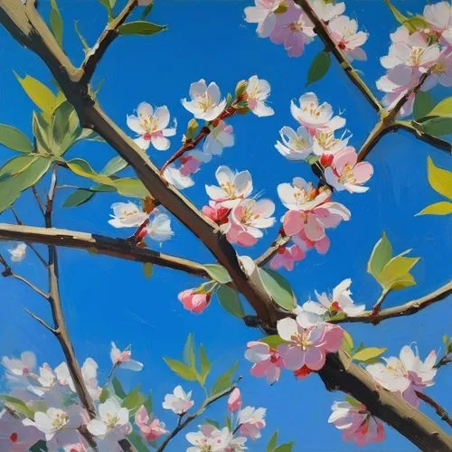 primavera,sakura flowers,spring background,sakura flower,sakura tree,spring blossom,Art,Artistic Painting,Artistic Painting 41