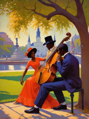 serenade,musicians,jazz guitarist,blues and jazz singer,classical guitar,violinists,violin player,street musicians,violist,guitar player,musical ensemble,itinerant musician,woman playing,woman playing violin,argentinian tango,musician,string instruments,violin woman,cellist,violinist,Art,Classical Oil Painting,Classical Oil Painting 14