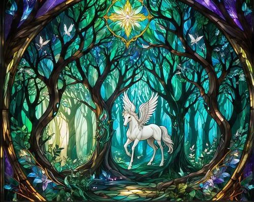 unicorn background,lorien,imbolc,elven forest,celestia,unicorn art,Unique,Paper Cuts,Paper Cuts 08