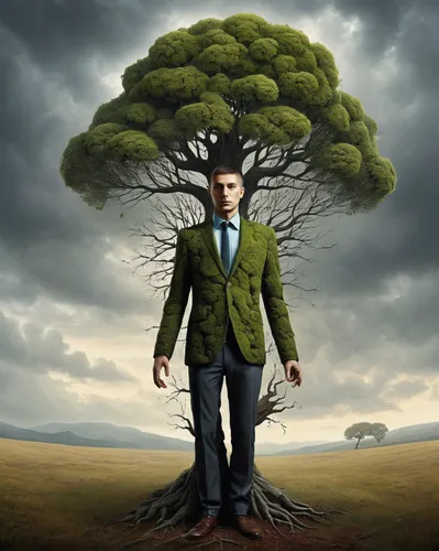 tree thoughtless,photo manipulation,image manipulation,nature and man,photoshop manipulation,rooted,conceptual photography,thinking man,surrealism,environmental sin,photomanipulation,self hypnosis,man thinking,environmental destruction,digital compositing,sci fiction illustration,arborist,surrealistic,cognitive psychology,equilibrium,Illustration,Abstract Fantasy,Abstract Fantasy 18