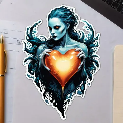 blue heart,winged heart,heart design,painted hearts,wood heart,fire heart,hydrelia,heart line art,colorful heart,watery heart,heart shape,tree heart,stitched heart,kerrii,krita,valentierra,mermaid vectors,heart,margairaz,heart in hand,Unique,Design,Sticker