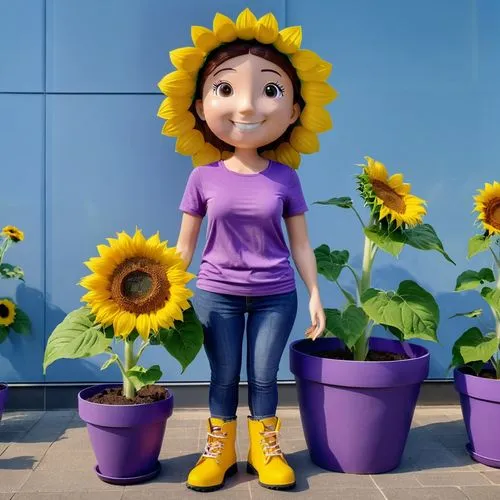 cartoon flower,cartoon flowers,coraline,sunflower paper,sun flowers,cute cartoon character,Photography,General,Realistic