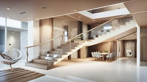 Its a Furniture Store. I need to have a modified View of the store as per Reference Image. Need Good looking Staircase with glass railing merging with our design and Cloths Quantity should increase in