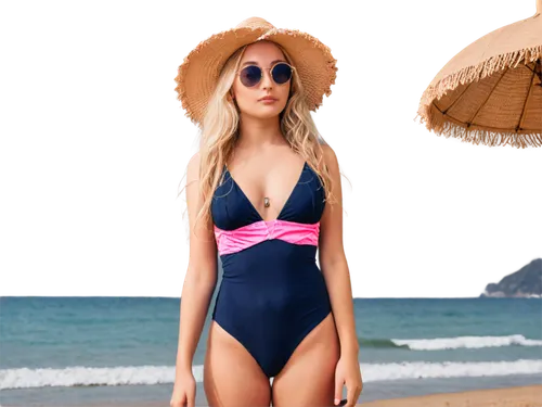 two piece swimwear,monokini,surfwear,summer items,girl in swimsuit,beachwear,maillot,swimwear,beach background,womans seaside hat,straw hat,bathing suit,swimsuit,swim suit,sun hat,summer swimsuit,bikindi,pink beach,summer hat,perrie,Illustration,Realistic Fantasy,Realistic Fantasy 23