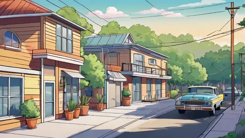 townhomes,neighborhood,townhouses,houses clipart,sidestreet,sunnyvale,sidestreets,suburb,wooden houses,suburbs,darjeeling,sylvania,neighbourhood,townhome,row houses,small towns,apartment complex,outskirts,seaside country,himeno,Illustration,Japanese style,Japanese Style 07