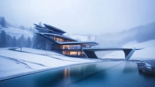 snohetta,futuristic architecture,winter house,house in the mountains,swiss house,house in mountains,snow roof,luxury property,alpine style,house with lake,snow house,modern architecture,dreamhouse,snowhotel,svizzera,chalet,house by the water,futuristic art museum,cubic house,modern house