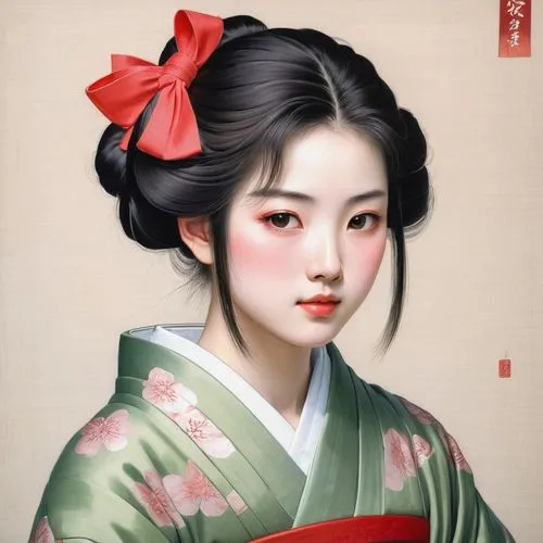 geiko,maiko,geisha girl,geisha,gisaeng,japanese woman,Illustration,Paper based,Paper Based 21