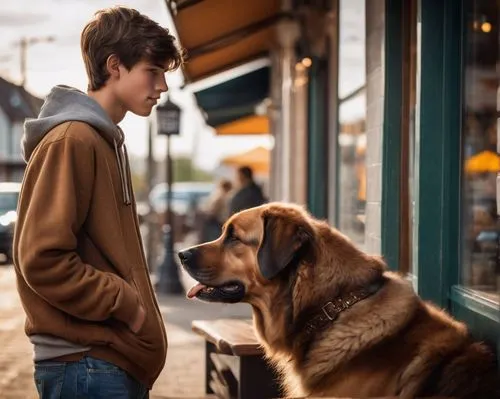 boy and dog,barkus,companion dog,vintage boy and girl,dog cafe,bloodhounds,Photography,General,Cinematic