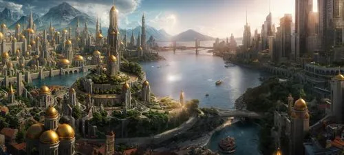 erebor,gondolin,fantasy landscape,tirith,riftwar,citadels,futuristic landscape,fantasy city,ecotopia,fantasy picture,nargothrond,cardassia,elves country,riverworld,fantasy world,beleriand,terraformed,rivendell,ancient city,3d fantasy