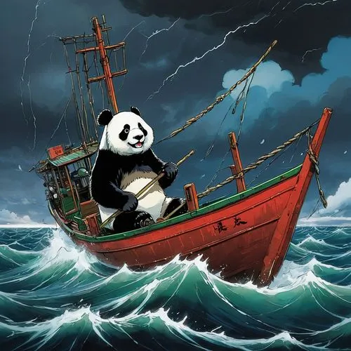 Panda on a fishing boat on a storm
,pandeli,panda,pandera,pandua,pandari,beibei,pandurevic,puxi,pandjaitan,kawaii panda,pandita,pandith,pandas,pandolfo,pandi,po,panduru,pandher,tiantian,panda bear,Ill