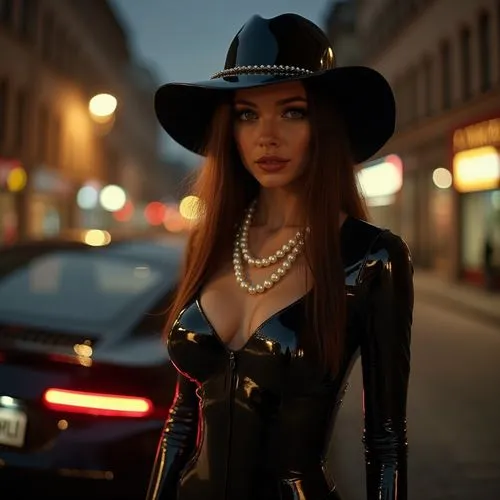 leather hat,lumidee,slutskaya,zatanna,soho,photo session at night