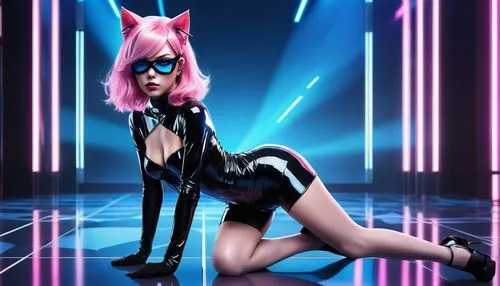 derivable,kittenish,pink cat,miqati,pussycat,cyber glasses,Photography,Artistic Photography,Artistic Photography 03