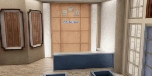 walk-in closet,render,door-container,3d rendered,hallway space,3d rendering,japanese-style room,cabin,small cabin,aircraft cabin,house trailer,shower base,unit compartment car,inverted cottage,3d rend