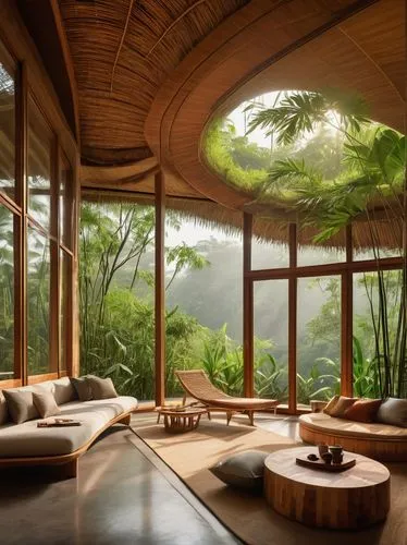 bamboo curtain,tropical house,japanese-style room,sunroom,amanresorts,teahouse,zen garden,beautiful home,asian architecture,conservatory,living room,roof landscape,cabana,japanese zen garden,bamboo plants,earthship,ryokan,conservatories,shangri,longhouse,Art,Classical Oil Painting,Classical Oil Painting 34