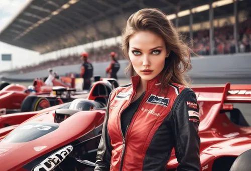 woman formula pilot in red car,motorboat sports,race car driver,motor sport,maserati racing,race driver,auto racing,formula one,motor sports,charles leclerc,automobile racer,indycar series,f1,sports c