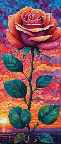 landscape rose,flower in sunset,flower painting,sun roses,rainbow rose,water rose,floral rangoli,romantic rose,bright rose,rose flower illustration,bella rosa,oil on canvas,rose bloom,way of the roses,oil painting on canvas,colorful roses,rose non repeating,seerose,dry rose,rosa,Conceptual Art,Daily,Daily 31