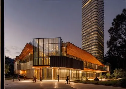 (dusk:1.5),glass facade,modern architecture,glass facades,costanera center,glass building,residential tower,archidaily,hotel w barcelona,contemporary,hotel barcelona city and coast,facade panels,disne