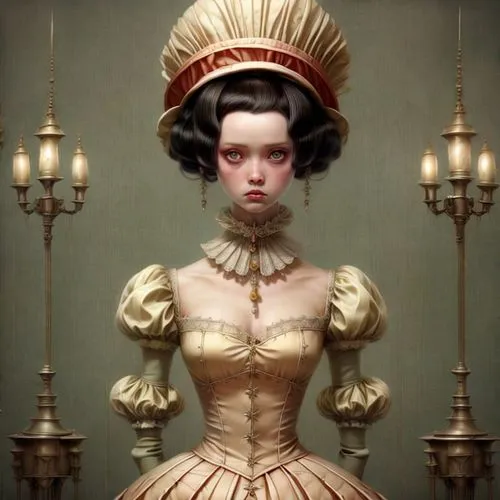 victorian lady,victoriana,baroque angel,mademoiselle,geisha,geisha girl,kommuna,pierrot,vestal,viveros,rococo,gothic portrait,fantasy portrait,female doll,automaton,porcelain dolls,baroque,marionette,geiko,duchesse