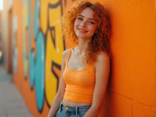 orange,orange color,yellow orange,bright orange,sonrisa,portrait background,yellow background,young model istanbul,orange half,red wall,photographic background,colorful background,orange yellow,beautiful young woman,polona,yellow wall,city ​​portrait,wilkenfeld,tamimi,female model,Photography,General,Realistic