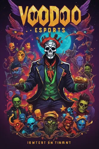 Write a suspenseful story about Voodoo Esports winning a high-stakes tournament.,voodoo,voodoo woman,day of the dead icons,voodoo doll,the voodoo doll,eldorado,el dorado,cd cover,skeleltt,yoschi,a voo