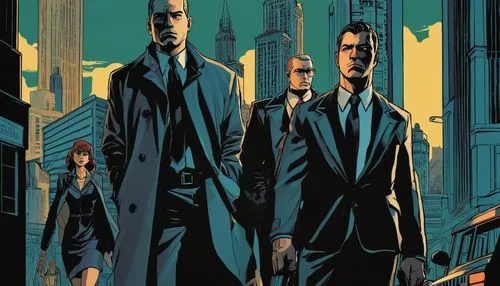 mib,agents,mafia,businessmen,executives,brubaker,spymasters,vigilantes,futurians,detectives,suits,mafiosos,cosmopolis,execs,kingsmen,wiseguys,mafiosi,wildstorm,business men,agentes,Illustration,American Style,American Style 09