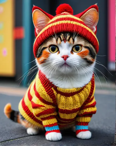 cute cat,animals play dress-up,doll cat,chinese pastoral cat,cartoon cat,tiger cat,cat kawaii,cat image,scarf animal,street cat,scottish fold,cat sparrow,cat european,knitwear,christmas knit,oktoberfest cats,napoleon cat,funny cat,knit hat,vintage cat,Photography,General,Fantasy