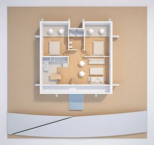 an overhead view of a furnished room with a kitchen and bedroom,floorplan home,floorplans,floorplan,house floorplan,an apartment,apartment,habitaciones,smarthome,floorpan,shared apartment,home automat