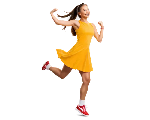 sprint woman,yellow background,runyonesque,female runner,portrait background,little girl running,lemon background,twirl,run,image manipulation,girl with speech bubble,photoshop manipulation,leap for joy,retro woman,transparent background,on a transparent background,fashion vector,castanets,bolt clip art,girl with cereal bowl,Illustration,Vector,Vector 20