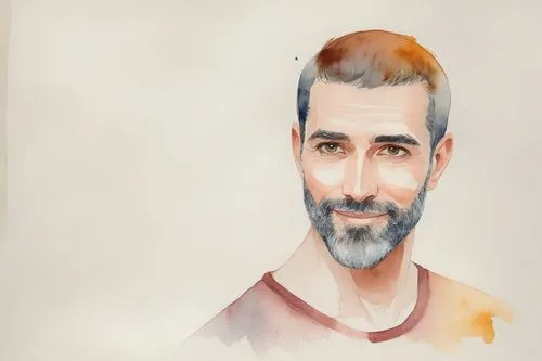 an image of a man with a beard and a moustache,serj,anjem,maroth,hasan,bobbito,djorkaeff,Illustration,Paper based,Paper Based 25