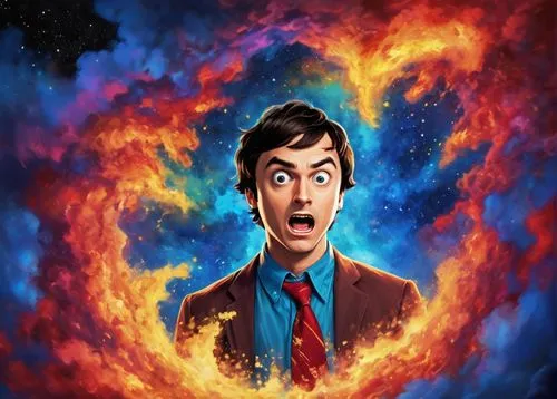 exploding head,fire planet,lupin,doctor who,the big bang theory,fire background,the doctor,dr who,physicist,sci fiction illustration,wormhole,human torch,jim's background,explode,flickering flame,psychedelic art,exploding,emperor of space,galaxy collision,lost in space,Conceptual Art,Fantasy,Fantasy 31