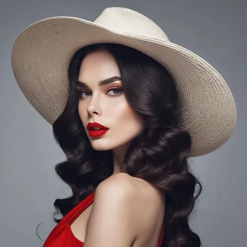 panama hat,red lips,red lipstick,beret,red magnolia,woman's hat,pointed hat,the hat-female,vanderhorst,leather hat,black hat,sun hat,oreiro,the hat of the woman,women's hat,milliner,akubra,girl wearing hat,sombrero,hat retro,Photography,Fashion Photography,Fashion Photography 01