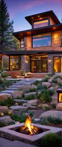 modern house,log home,dunes house,beautiful home,mid century house,modern architecture,landscaped,luxury home,forest house,fire pit,timber house,large home,kundig,contemporary,house in the mountains,log cabin,radziner,firepit,fire place,mid century modern,Illustration,Retro,Retro 23