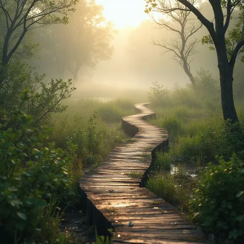 the mystical path,wooden path,forest path,appalachian trail,pathway,the path,path,hiking path,tree lined path,paths,tree top path,chemin,the way of nature,trail,pathways,walkway,winding steps,wooden track,nature wallpaper,foggy landscape,Photography,General,Realistic