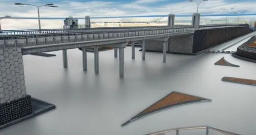 beam bridge,moveable bridge,cargo port,concrete bridge,road bridge,conveyor belt,infrastructure,overpass,wastewater treatment,highway bridge,segmental bridge,bridge - building structure,high-speed rail,construction area,container terminal,guitar bridge,water channel,guard rails,industrial tubes,elevated railway