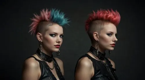 mohawk hairstyle,punk design,mohawk,punk,streampunk,artificial hair integrations,rockabilly style,asymmetric cut,pink double,photoshop manipulation,pompadour,pixie-bob,image manipulation,vamps,neon ar