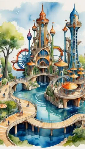 water park,waterpark,atlanteans,schlitterbahn,dubailand,waterland,Unique,Design,Infographics