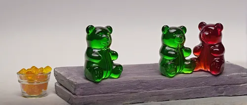 Craft a humorous dialogue between two gummy bears discussing the different flavors they prefer.,gummybears,gummy bears,ice bears,game pieces,votive candles,gummy bear,sacrificial candles,chess pieces,