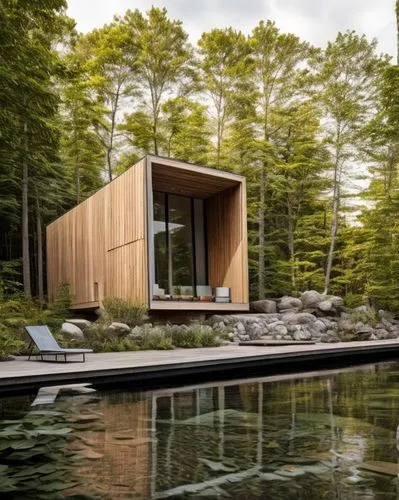 house by the water,snohetta,cubic house,floating huts,inverted cottage,house with lake,timber house,wooden sauna,summer house,small cabin,boat house,deckhouse,bohlin,forest house,summer cottage,aqua studio,pool house,houseboat,summerhouse,the cabin in the mountains,Architecture,Villa Residence,Masterpiece,Postmodern Classicism