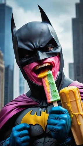 ice pop,popsicles,popsicle,icepop,bat smiley,ice popsicle,iced-lolly,dental hygienist,bat,batman,tooth brushing,lantern bat,crime fighting,lollypop,lego pastel,toothbrush,plastic toy,gum,brush teeth,digital compositing,Illustration,Abstract Fantasy,Abstract Fantasy 06