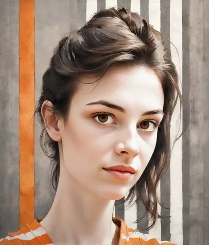 portrait background,portrait of a girl,girl portrait,clementine,digital painting,young woman,photo painting,fantasy portrait,world digital painting,romantic portrait,mystical portrait of a girl,daisy jazz isobel ridley,orange,artist portrait,clove,woman portrait,girl with bread-and-butter,digital art,lilian gish - female,vanessa (butterfly),Digital Art,Watercolor