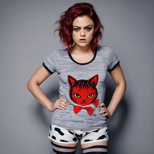 red cat,feline look,red tabby,girl in t-shirt,cool remeras,meow,purr,wildcat,feline,lucky cat,pumuckl,doll cat,kat,raccoon,calico cat,raggedy ann,red riding hood,redfox,isolated t-shirt,tshirt,Photography,Documentary Photography,Documentary Photography 11