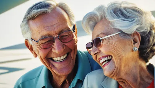 Senior couple with dentures smiling and laughing,elderly people,pensioners,old couple,care for the elderly,laughing tip,cosmetic dentistry,grandparents,sports center for the elderly,senior citizens,vi