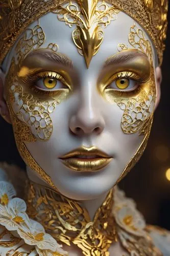 golden mask,gold mask,venetian mask,gold filigree,gold paint stroke,golden crown,masquerade,amidala,gold leaf,gold crown,mascarade,golden eyes,foil and gold,gilded,the carnival of venice,gold foil crown,gold foil art,fantasy portrait,gold jewelry,gold foil mermaid,Photography,General,Realistic