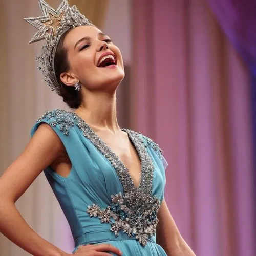 Russian women star singing with smile and passion,a woman wearing a tiara standing up in front of a curtain,miss circassian,pageants,titleholder,fonteyn,pageant,pageantry,miss vietnam,miss kabylia 201